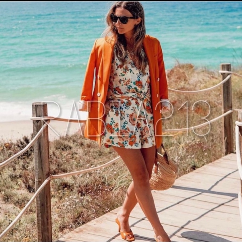 NWT 2 piece Zara Floral Flowy Set Top & Short